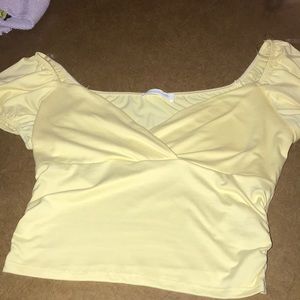 Yellow crop top